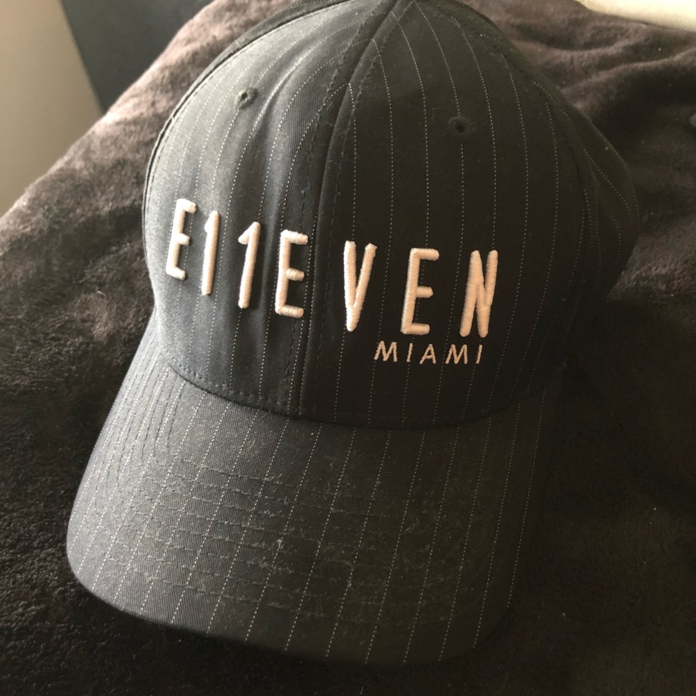 E11EVEN Brand Hat Fitted S/M Black/white